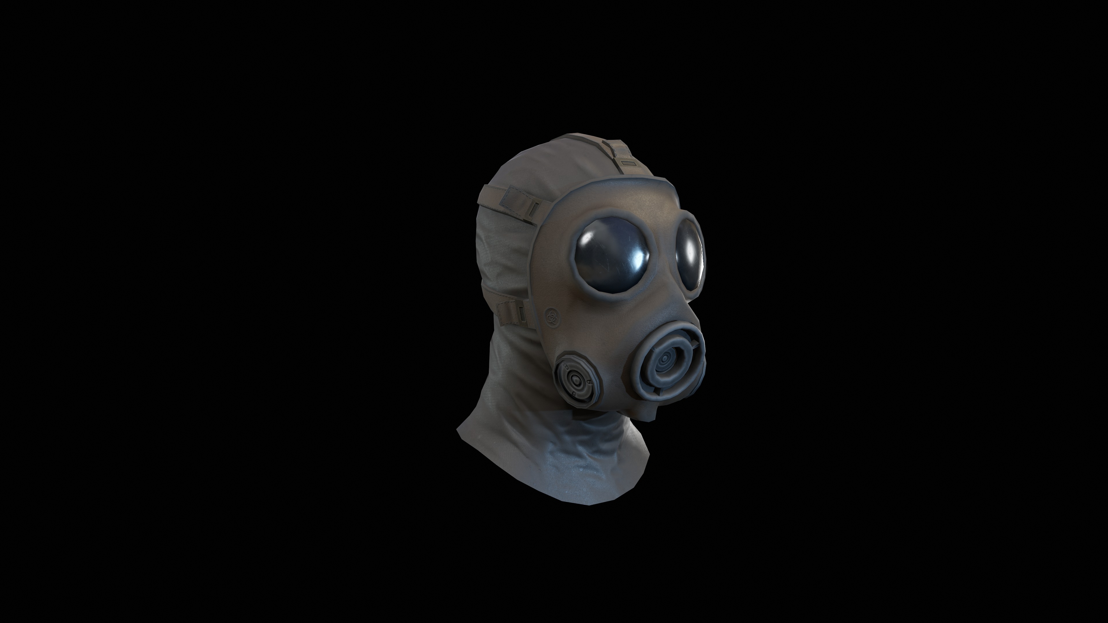 Sas gasmask Low-poly 3D model_7
