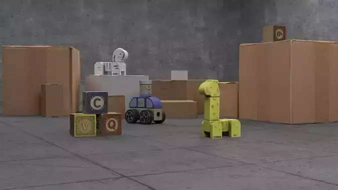 Shipping purposes Low-poly 3D model