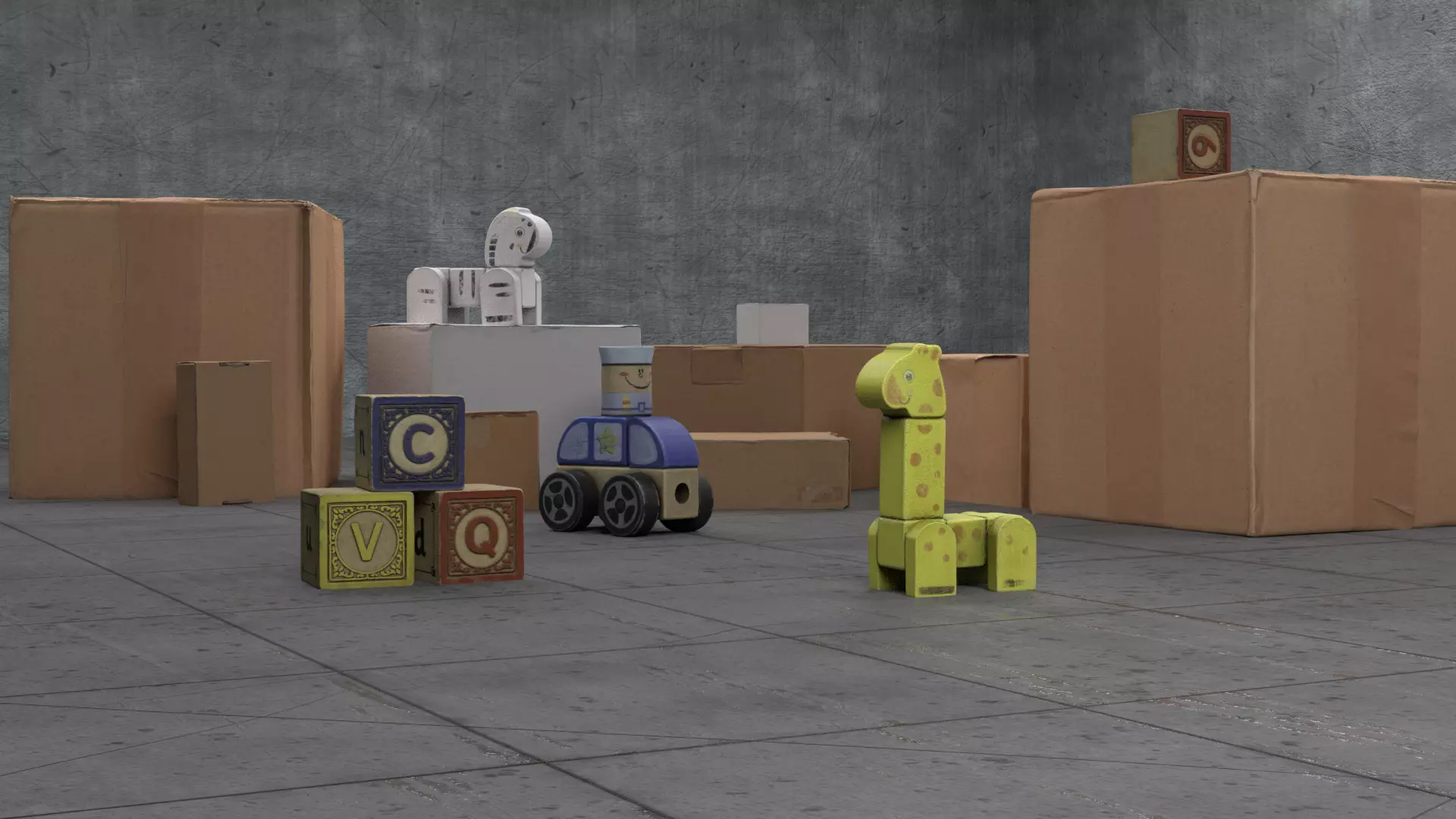 Shipping purposes Low-poly 3D model_0