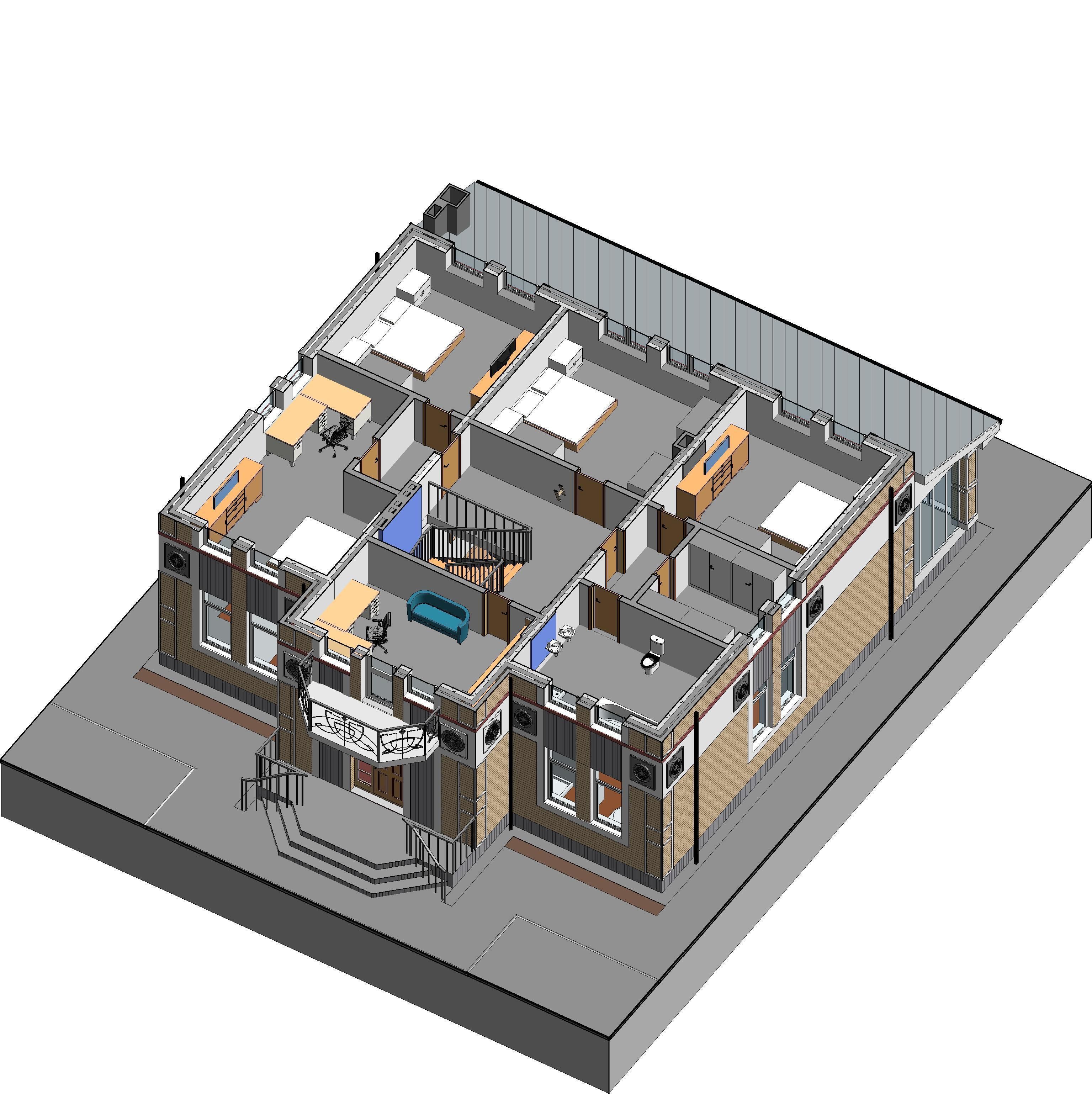 Five Bedroom House 3D Model 3D model_5