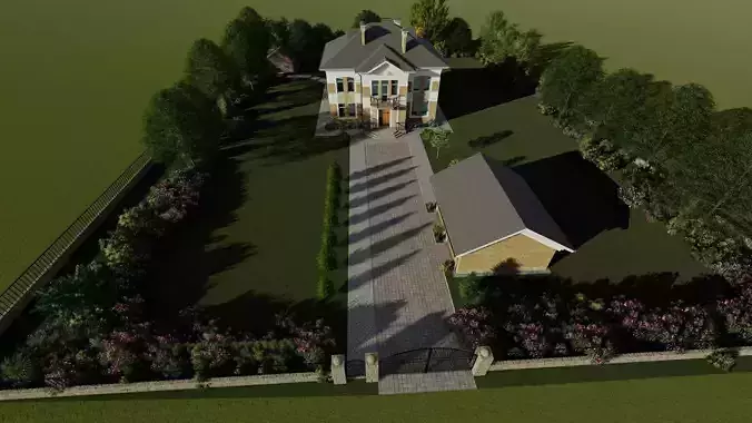 Five Bedroom House 3D Model 3D model