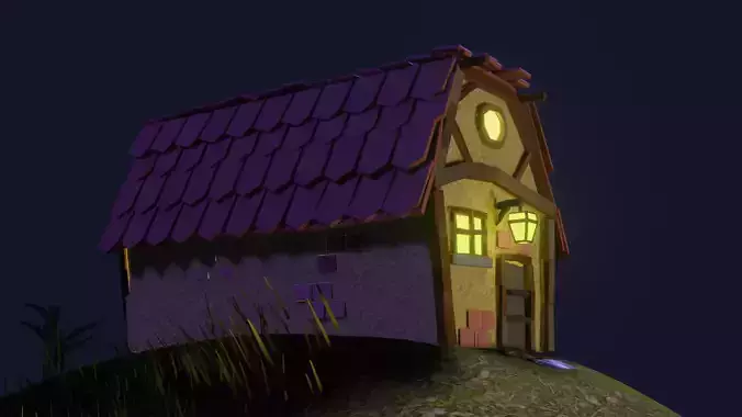 free low poly cottage 