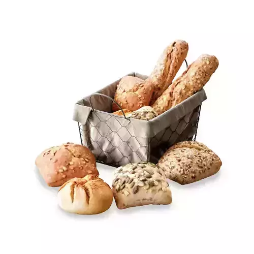 Food Set 1 breads in basket