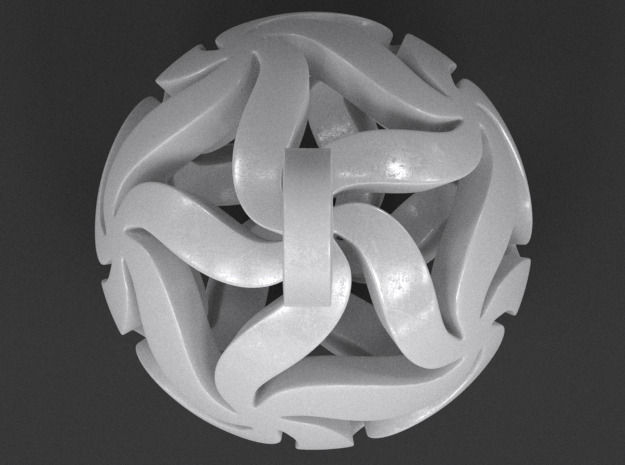 Floral Star Ball Pendant 3D print model_13