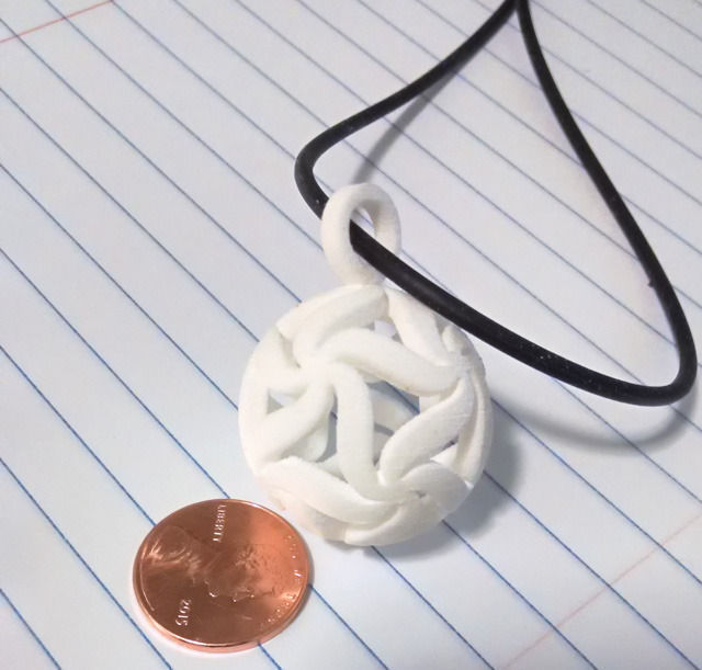 Floral Star Ball Pendant 3D print model_7