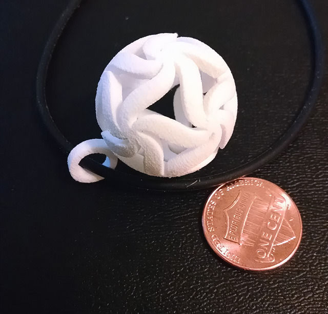 Floral Star Ball Pendant 3D print model_8