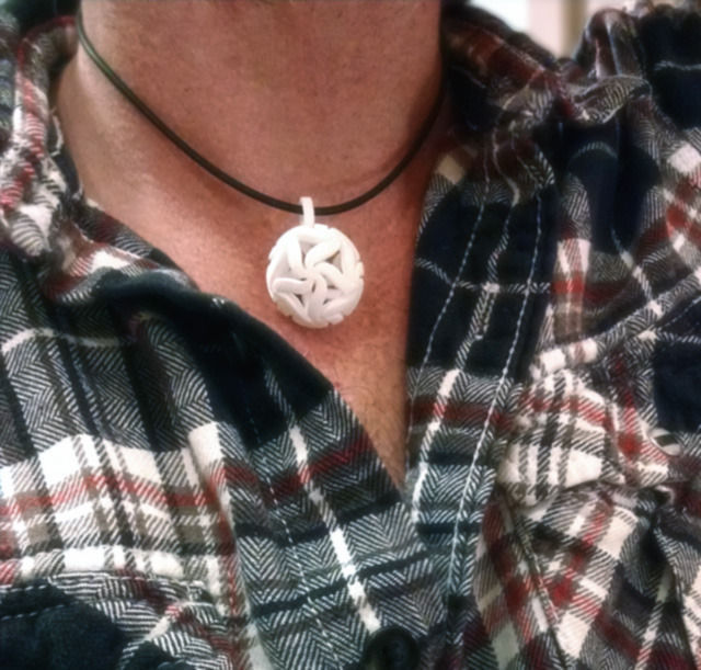 Floral Star Ball Pendant 3D print model_6