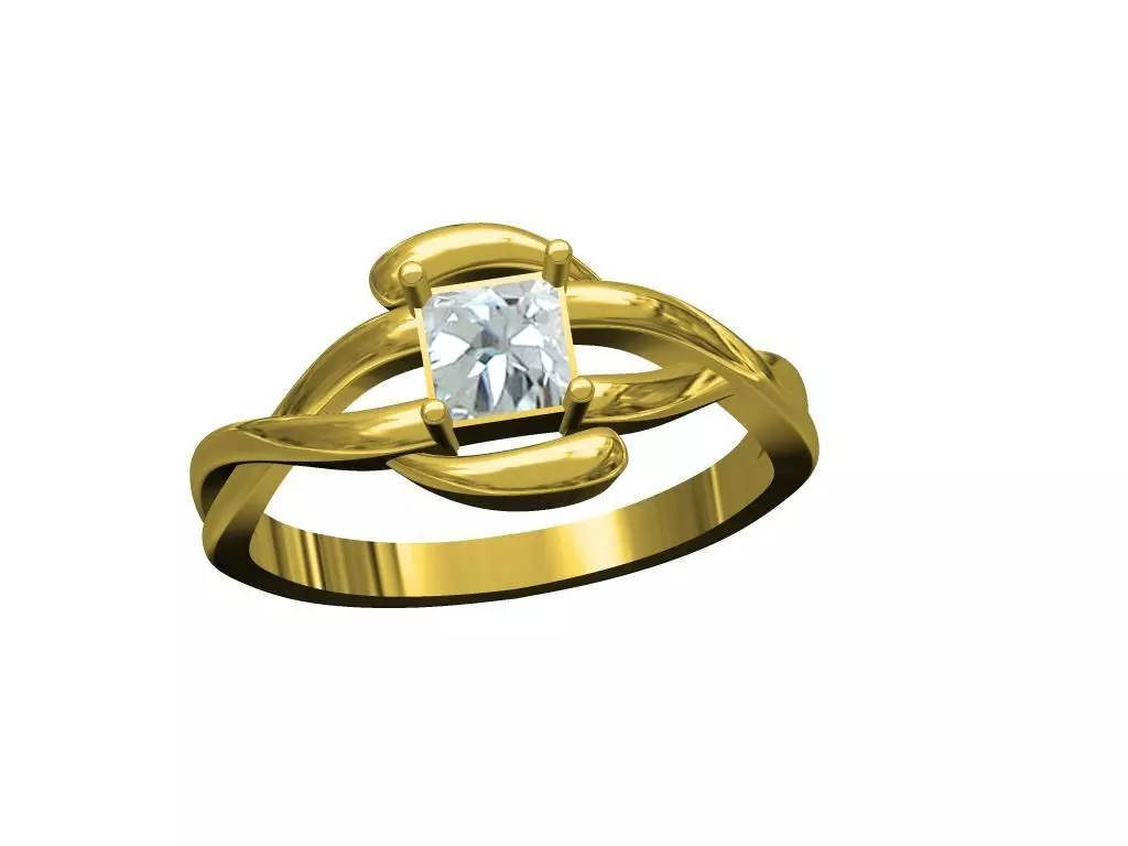Ladies ring 3D print model_0