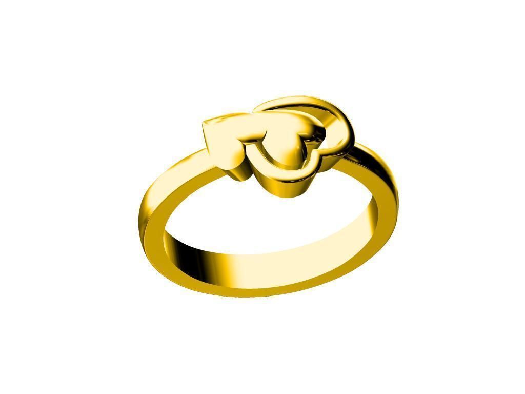 heart ring 3D print model_3