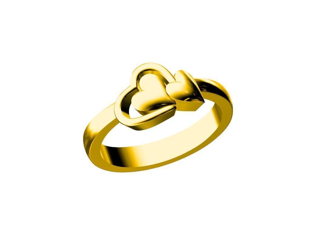 heart ring 3D print model_4