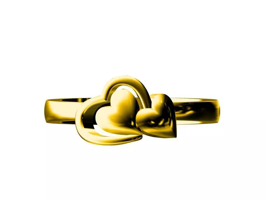 heart ring 3D print model_0