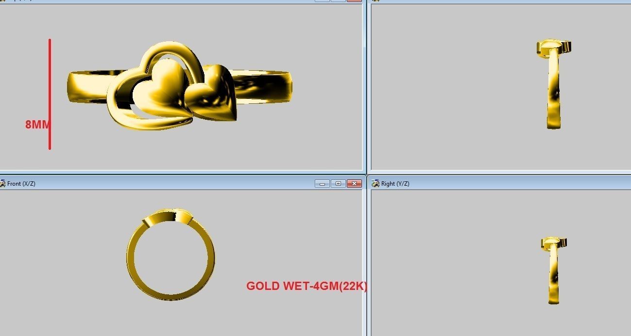heart ring 3D print model_6