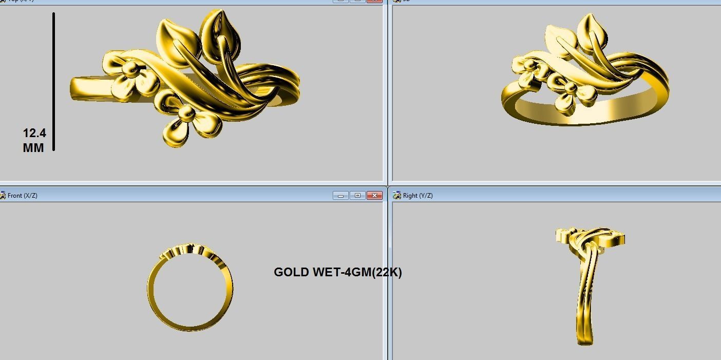 LADIES RING 3D print model_6