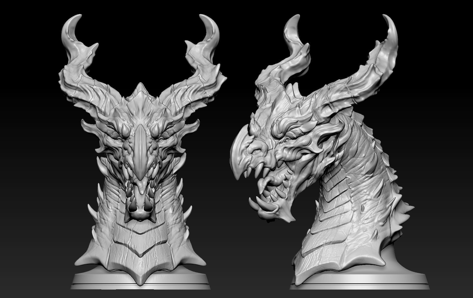 Dragon Head 03 3D print model_4
