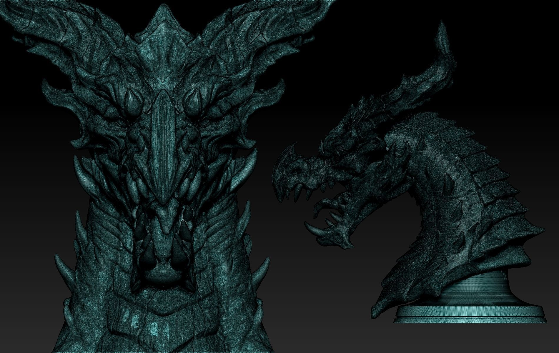 Dragon Head 03 3D print model_11