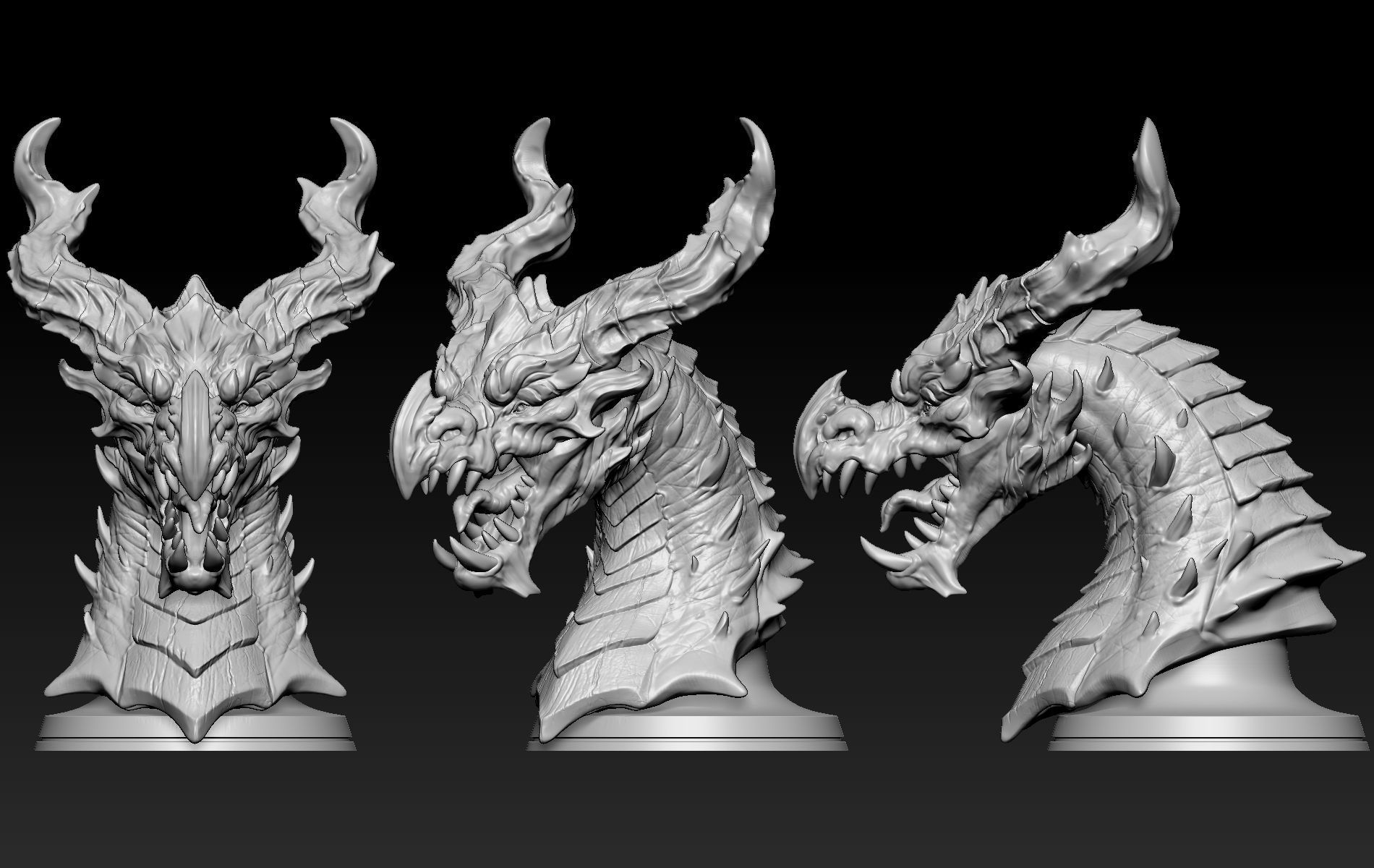 Dragon Head 03 3D print model_8