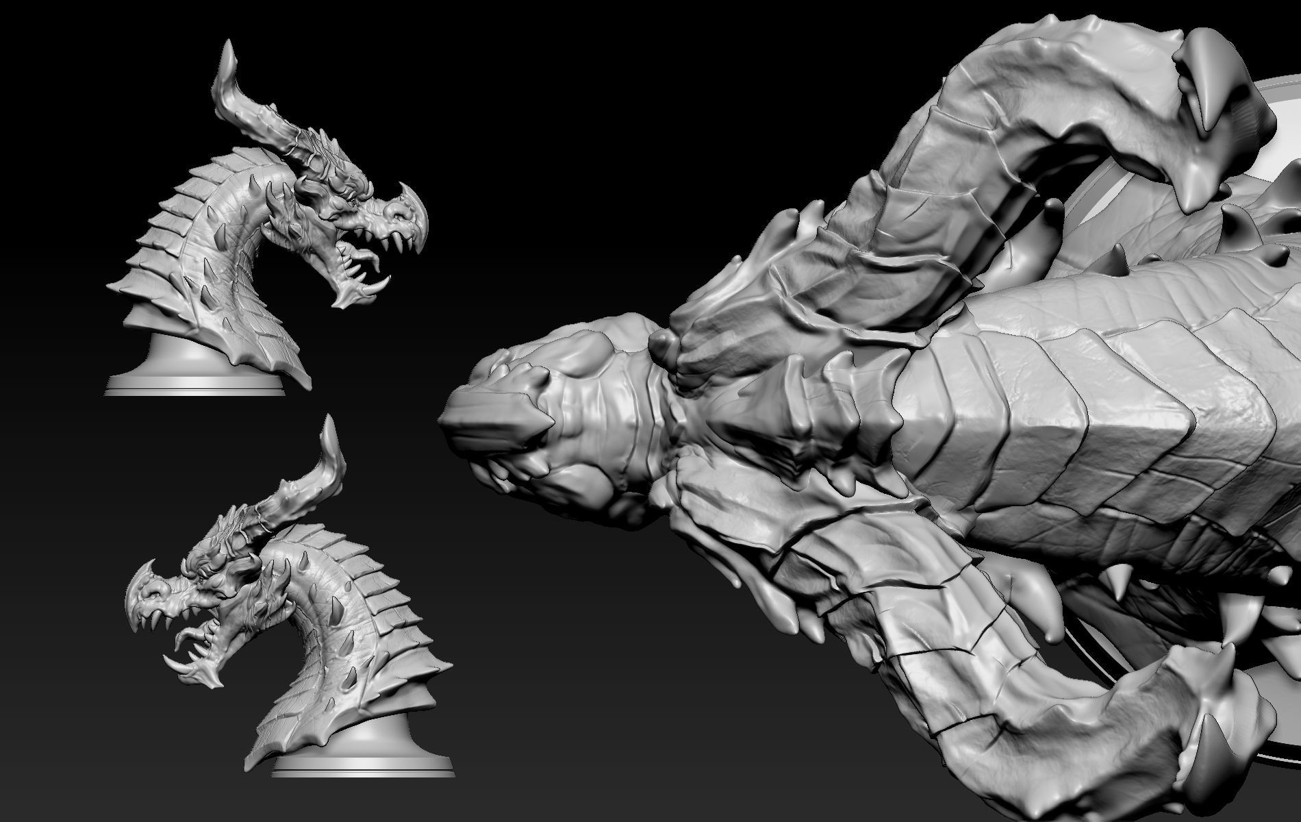 Dragon Head 03 3D print model_3
