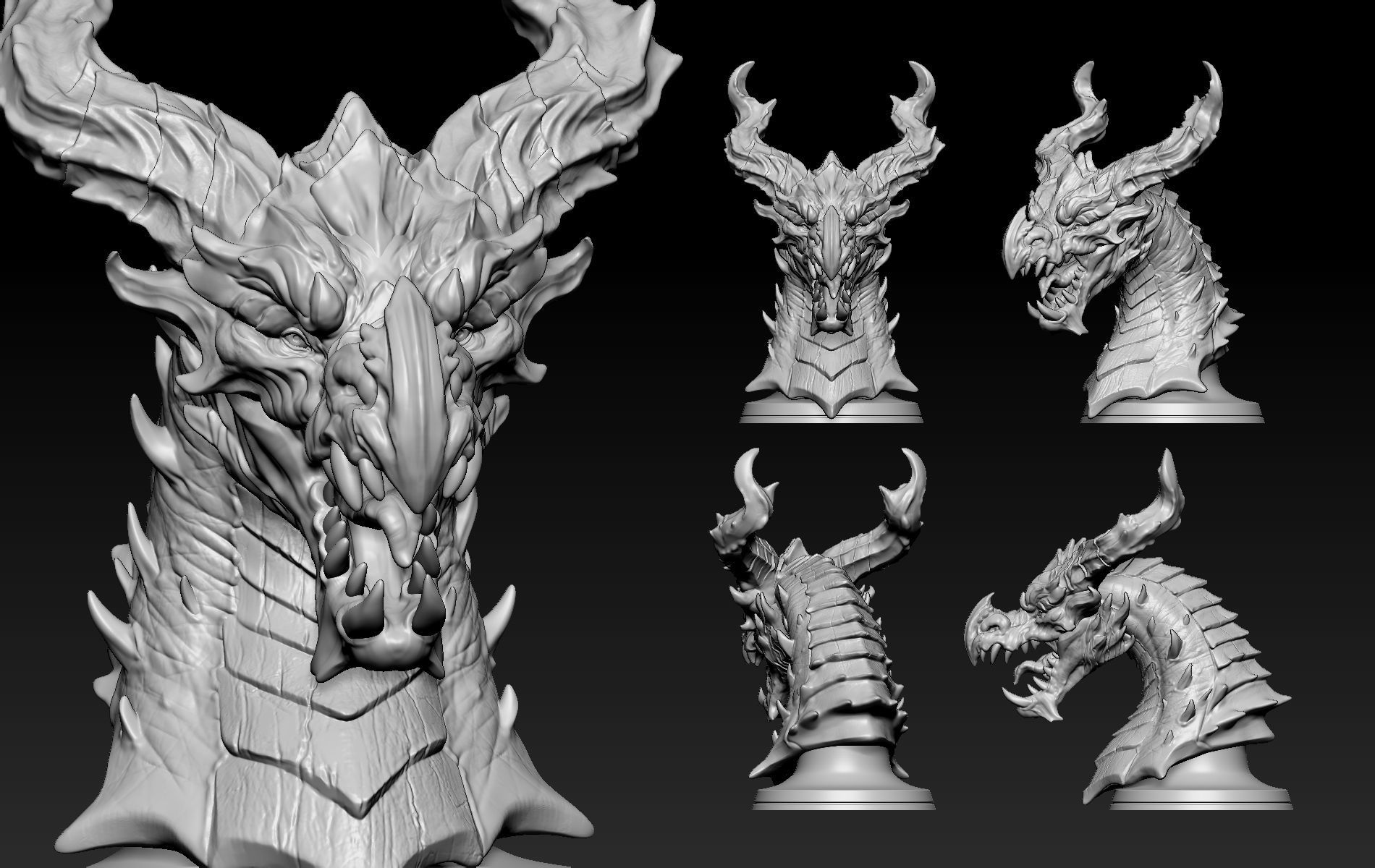 Dragon Head 03 3D print model_2