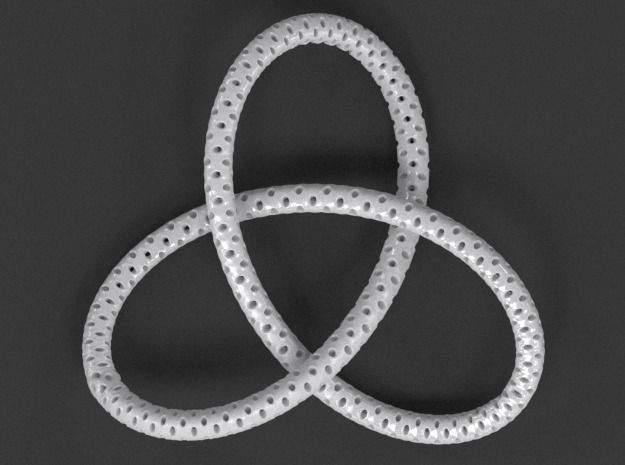 Perforated Trefoil Pendant 3D print model_7