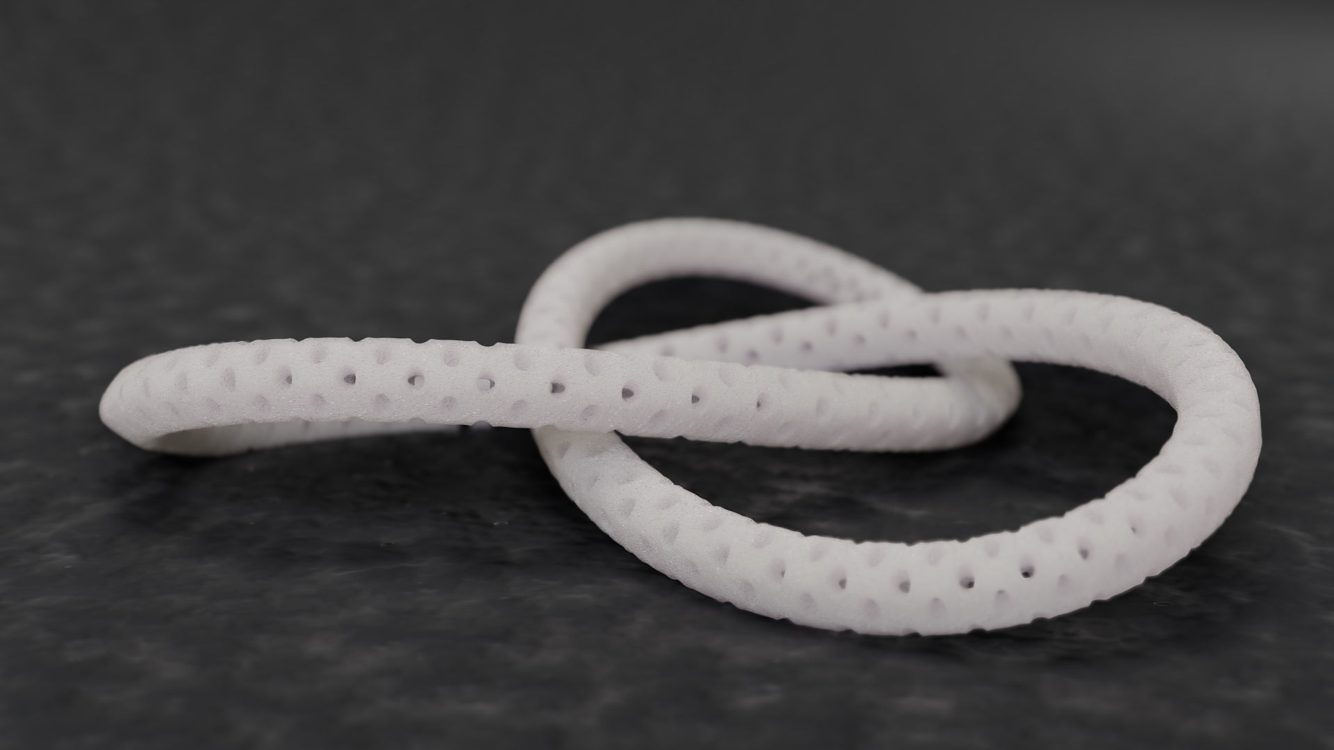 Perforated Trefoil Pendant 3D print model_2