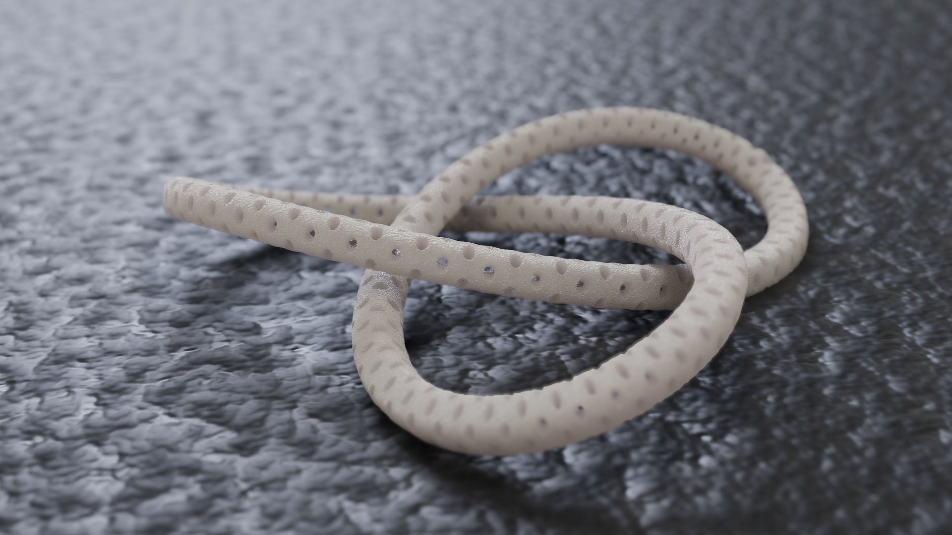 Perforated Trefoil Pendant 3D print model_3