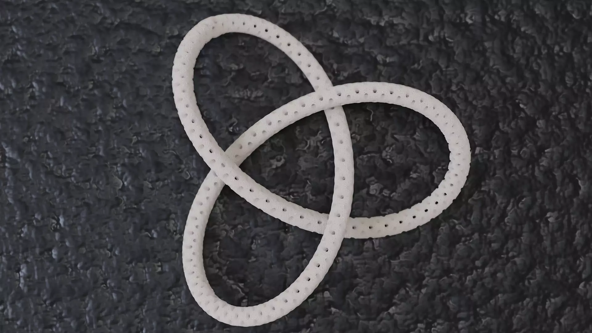 Perforated Trefoil Pendant 3D print model_0