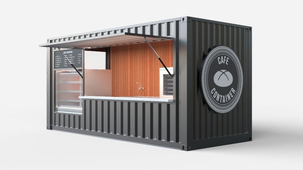 Cafe Container 3D model_2