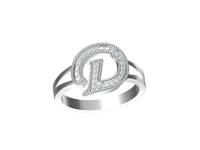 Letter ring 3D print model