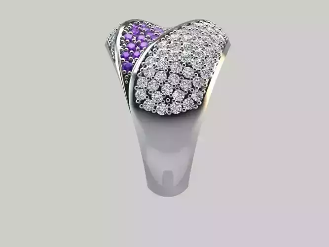 3STEP PAVE RING 3D print model