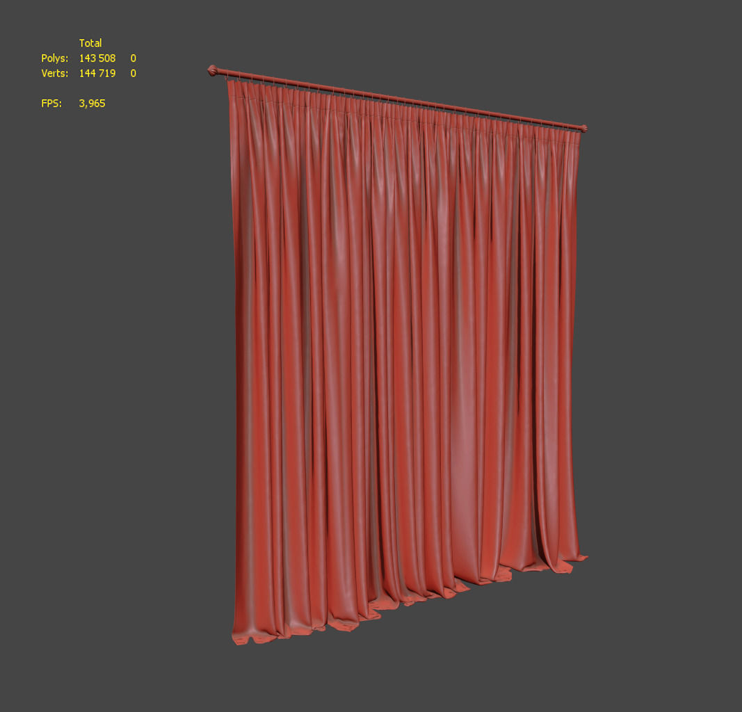 Curtain 3D model_1