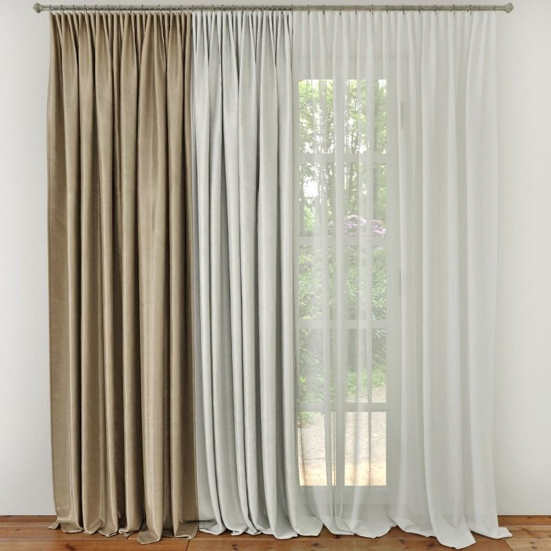Curtain 3D model_0