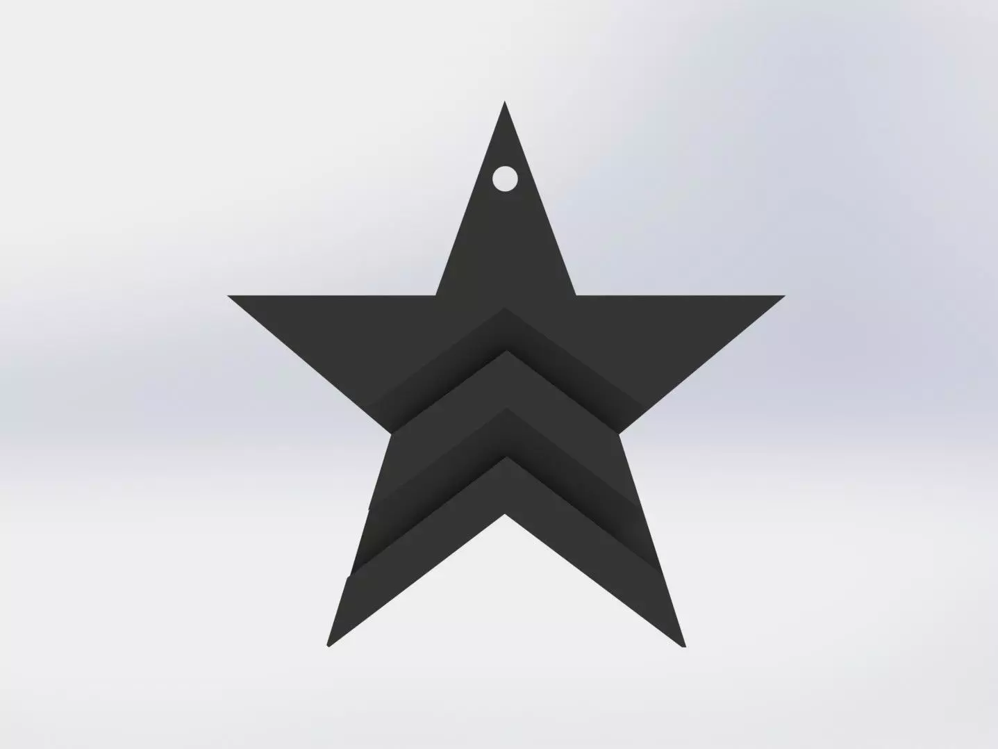 Mass Effect Renegade Big Star Keyring 3D print model