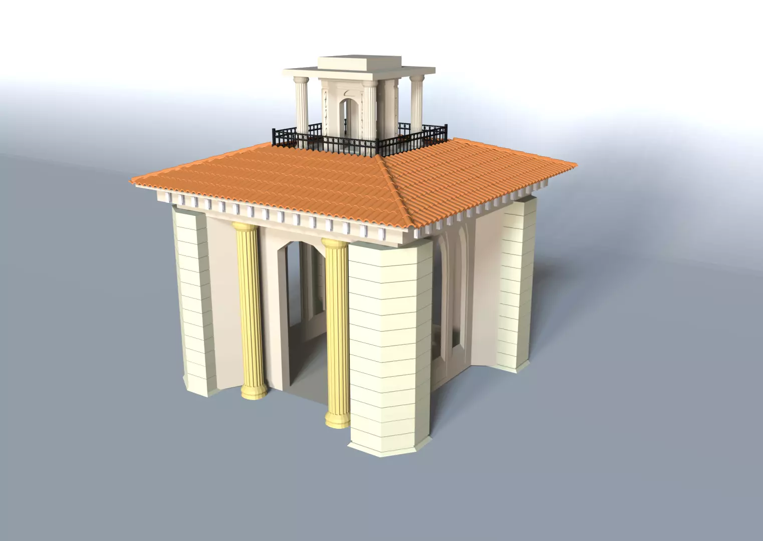 Central park building 3D model_0