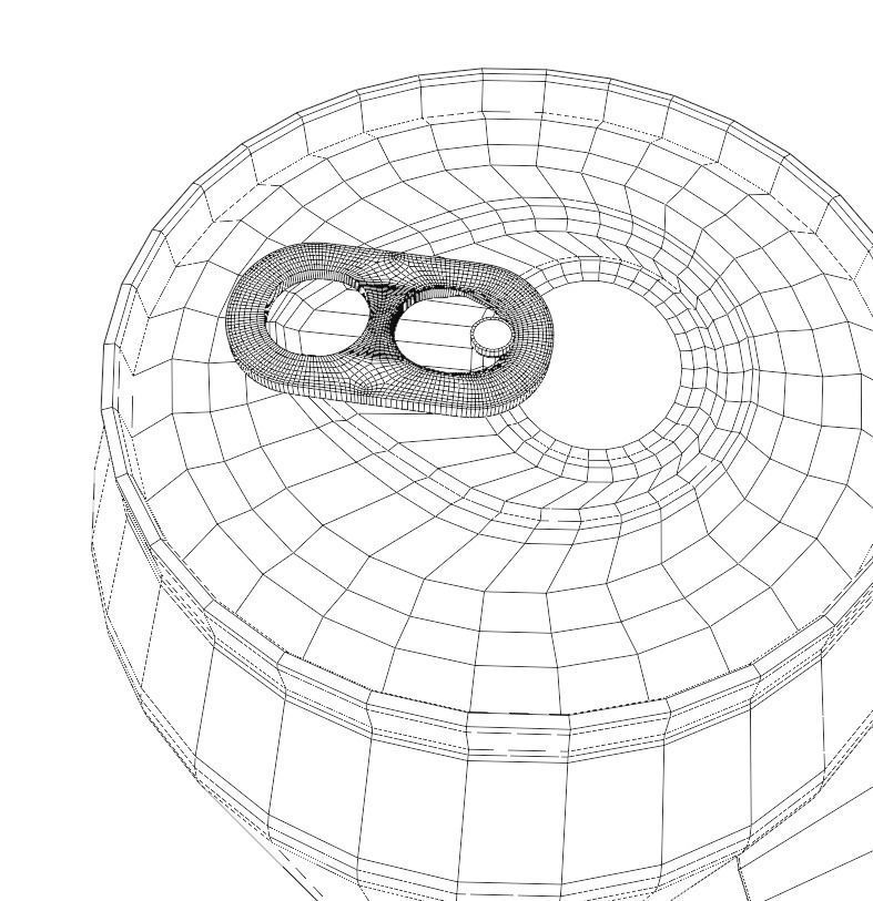 Generic soda can six pack bundle 3D model_7