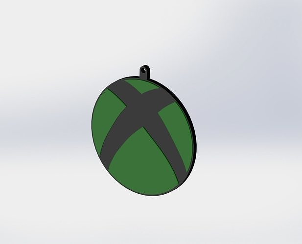 Xbox Icon Keyring Free 3D print model