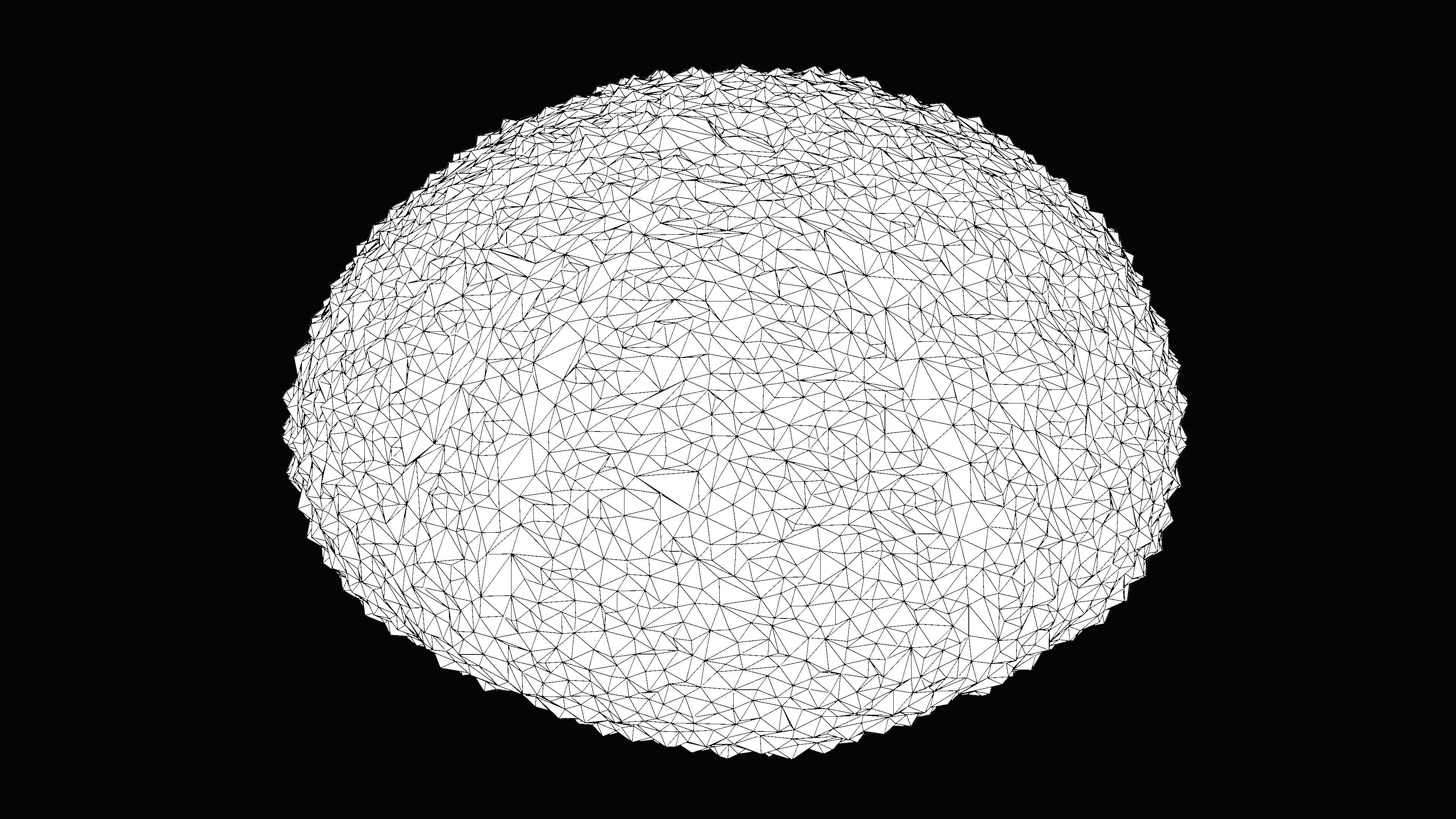 Sea Urchin Shell Low-poly 3D model_20