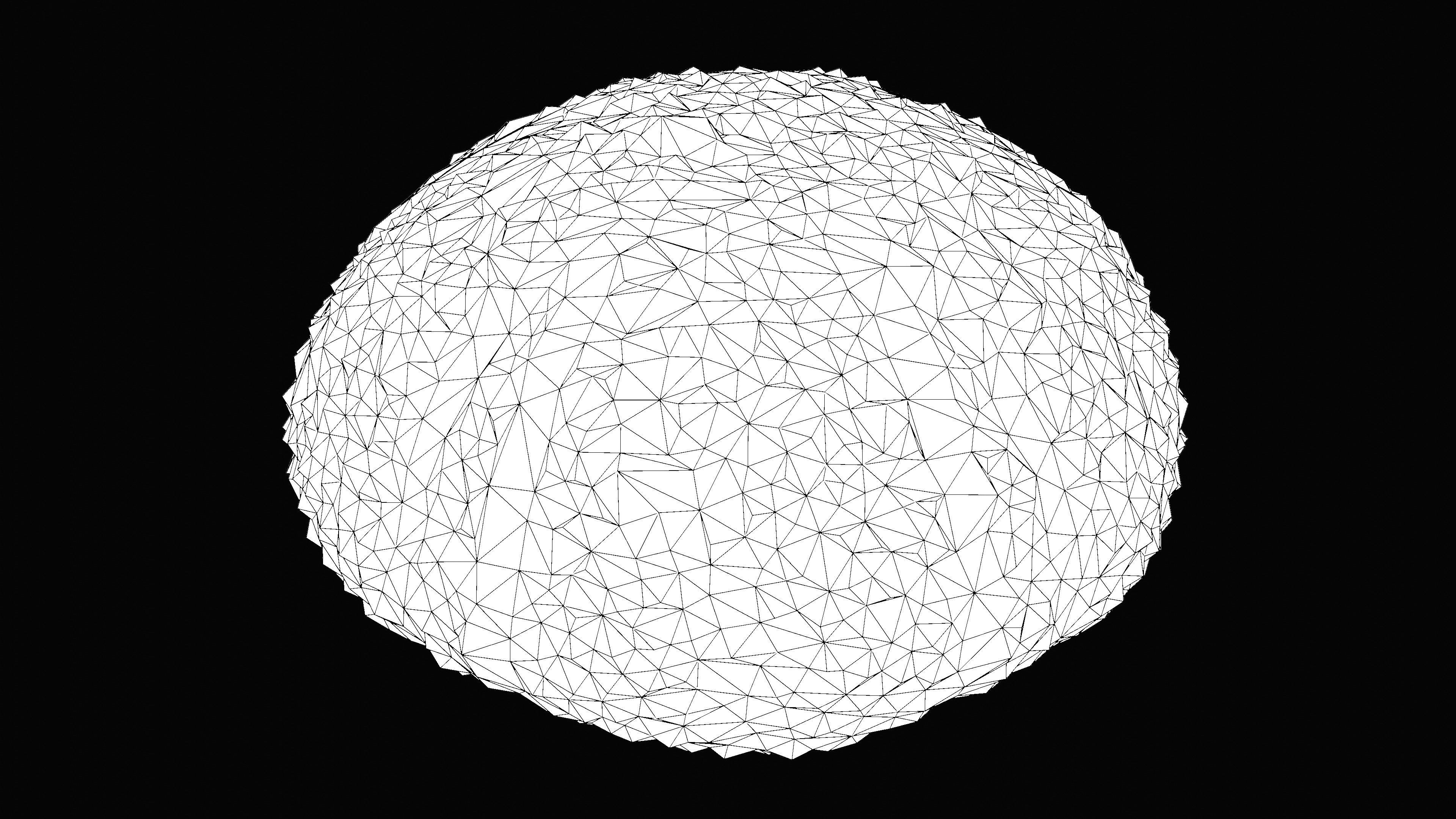 Sea Urchin Shell Low-poly 3D model_21