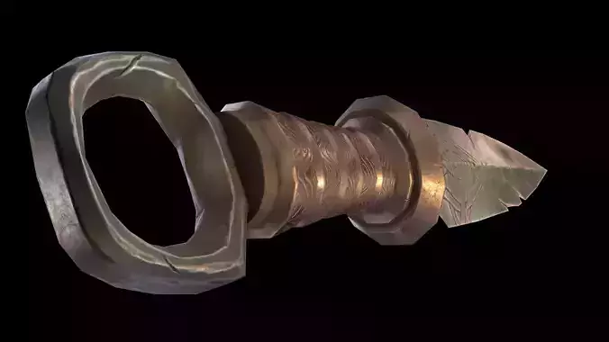 Medieval Dagger Low Poly 3D Model