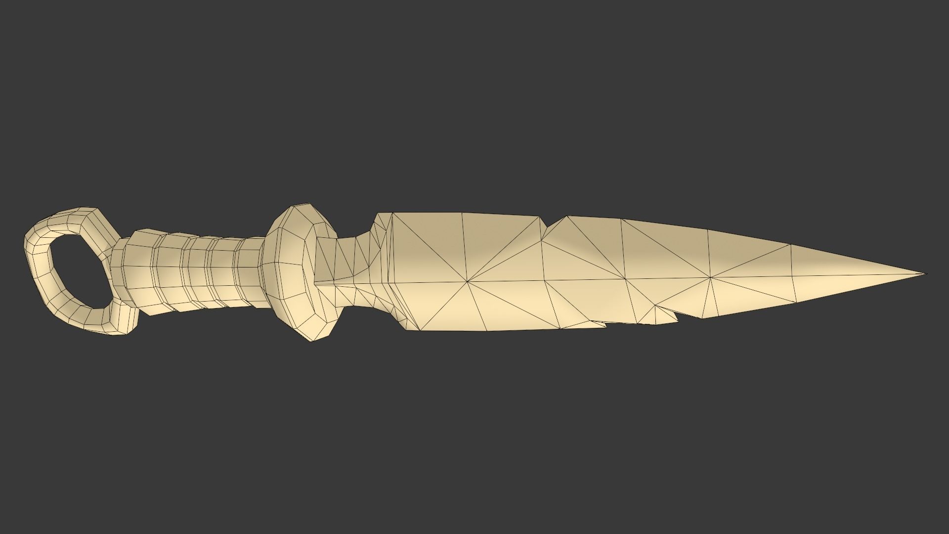 Medieval Dagger Low Poly 3D Model Low-poly 3D model_5
