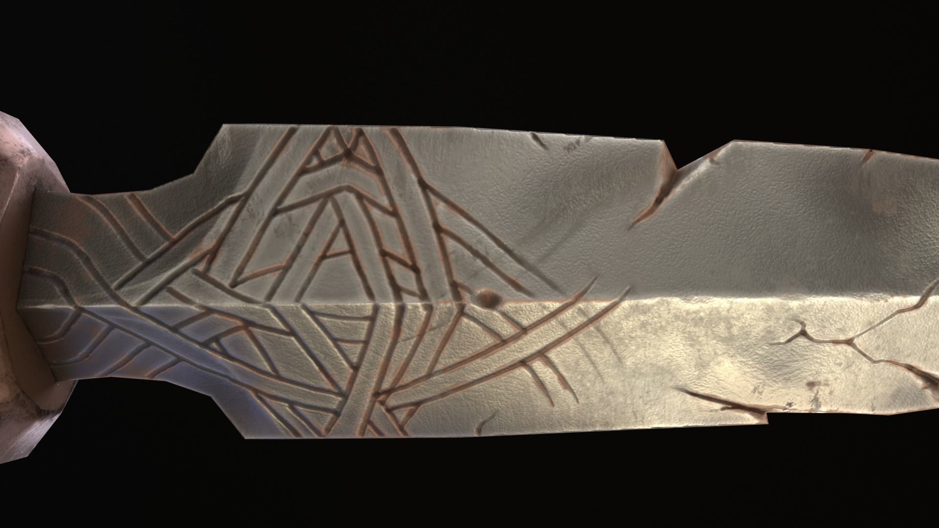 Medieval Dagger Low Poly 3D Model Low-poly 3D model_4