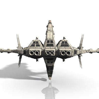 CDF Nemesis Heavy Cruiser 3D model_2