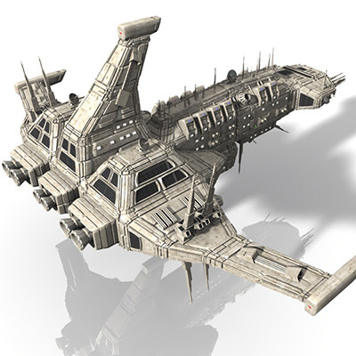 CDF Nemesis Heavy Cruiser 3D model_4