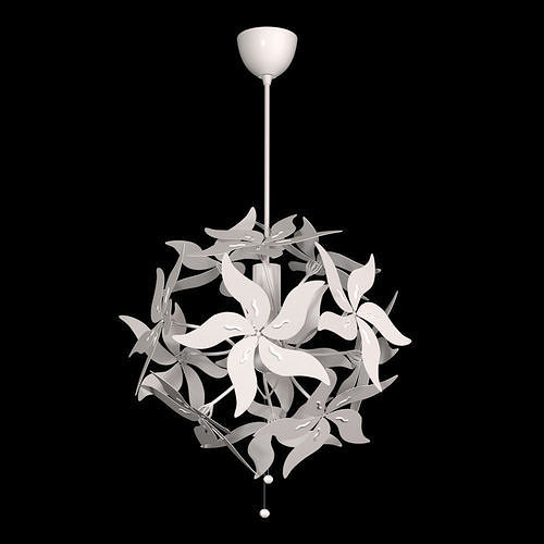 RAMSELE IKEA Pendant lamp flower white 43 cm 3D model