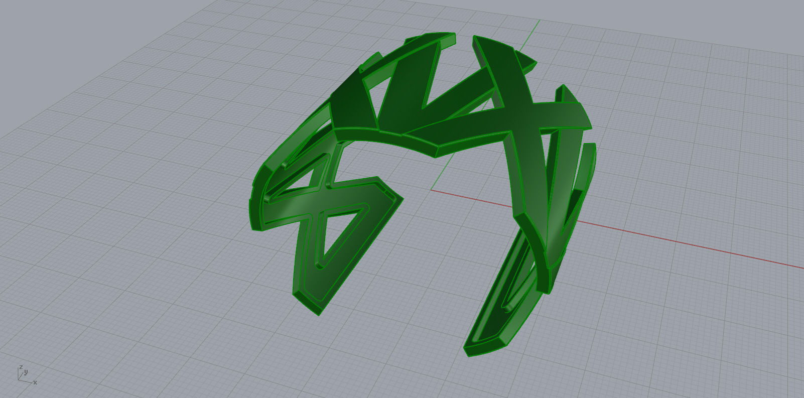 Bracelets Z headband 3D print model_4