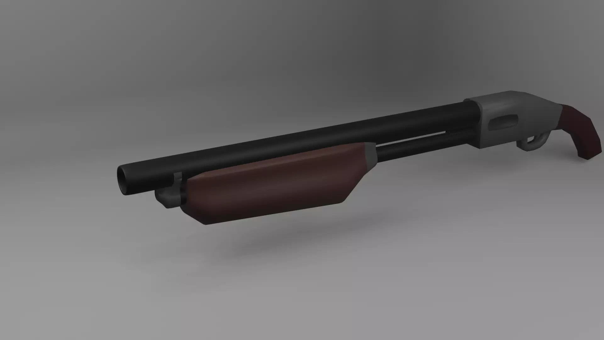 shotgun for games and 3dprinting Free low-poly 3D model