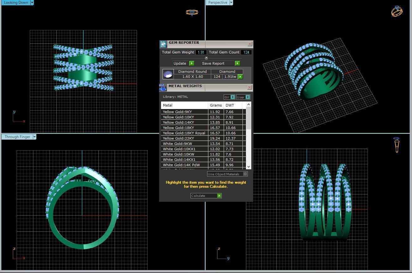 Diamond ring 3D print model_5