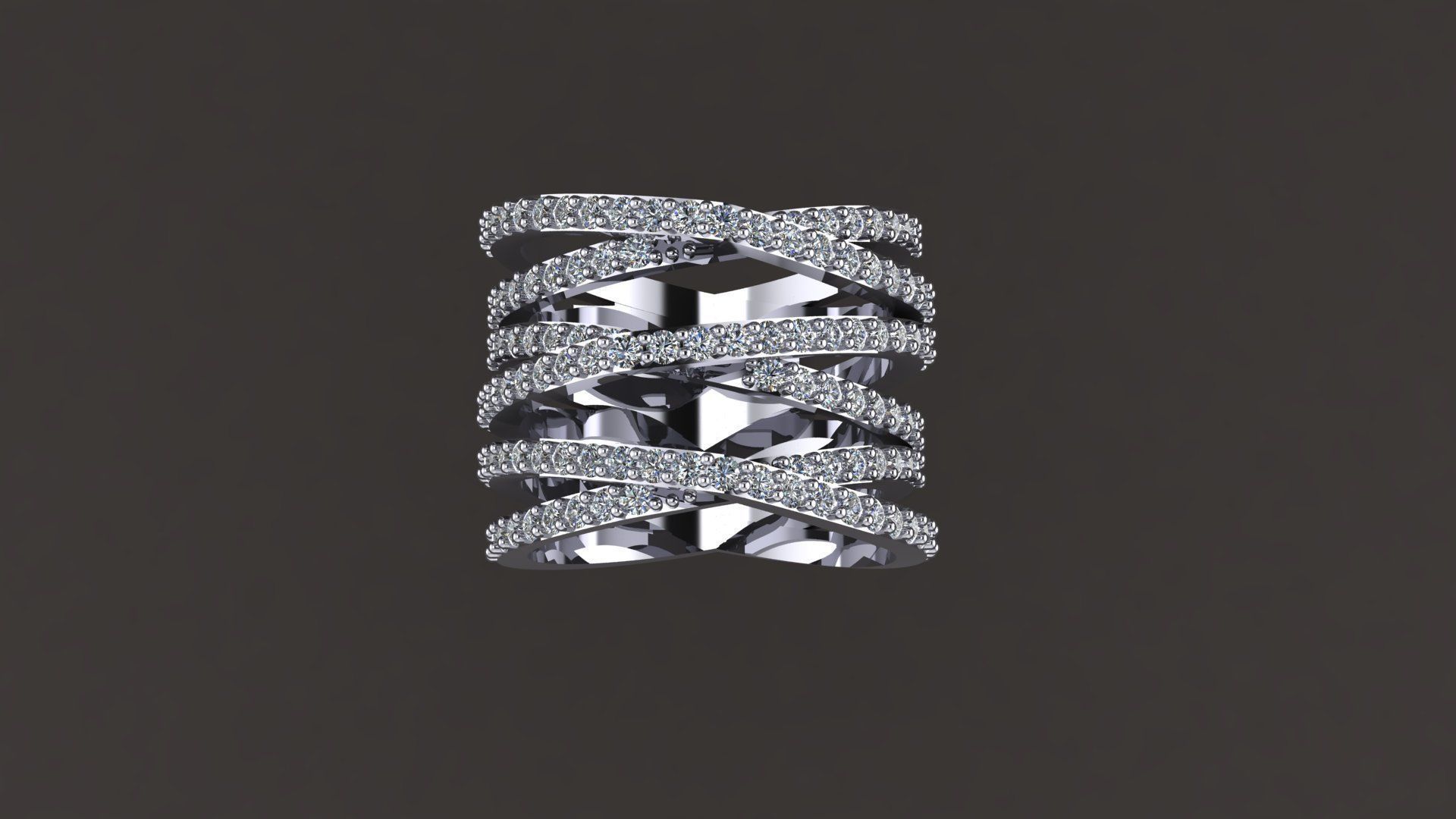 Diamond ring 3D print model_4