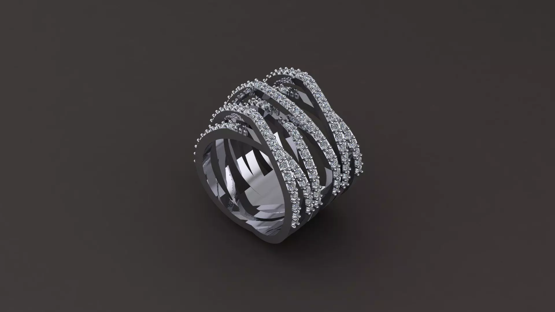 Diamond ring 3D print model_0