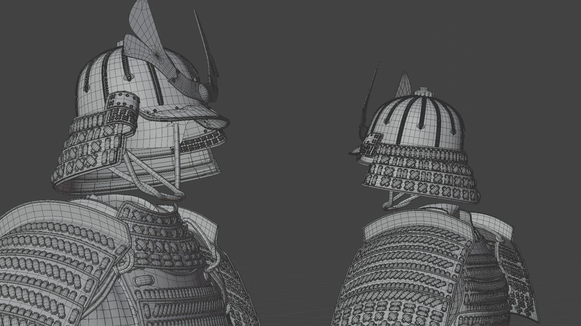 MEDIEVAL japanese Samurai 3D model_15