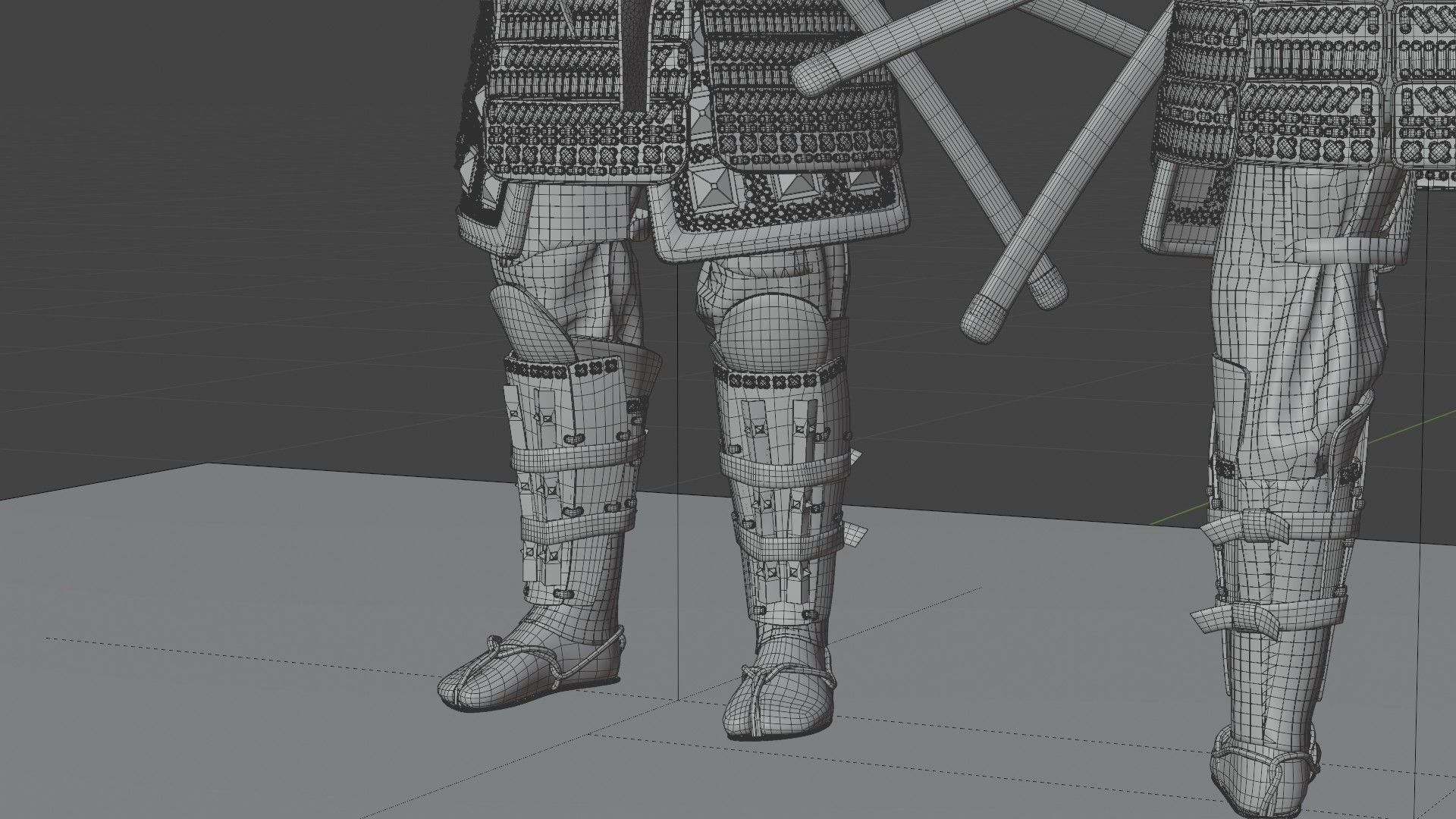 MEDIEVAL japanese Samurai 3D model_17